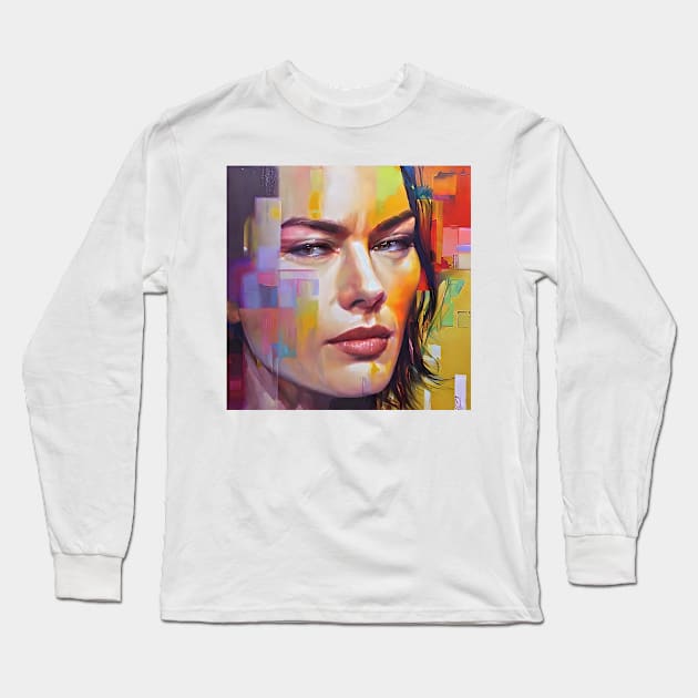 Portrait  of Lena Long Sleeve T-Shirt by bogfl